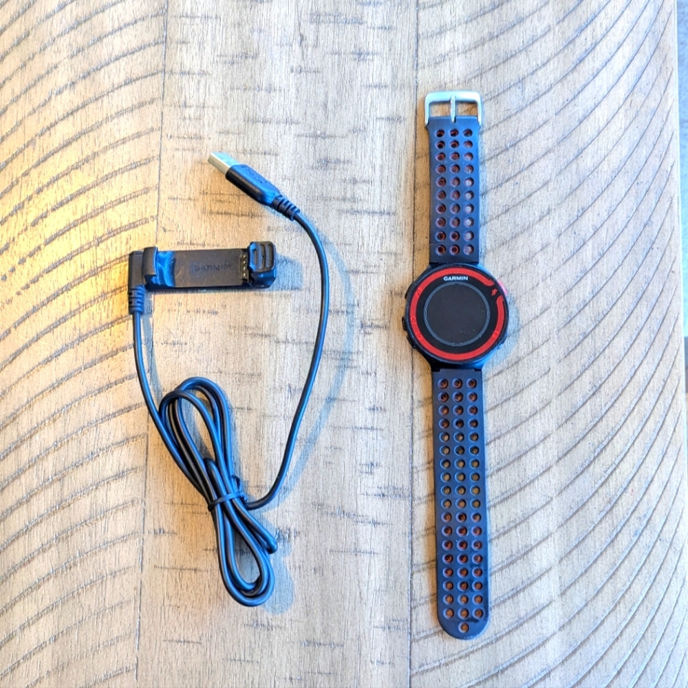 Garmin Black and Red Smartwatch